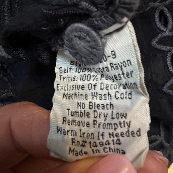 Johnny Was Black Peasant Blouse - Picture 15 of 16